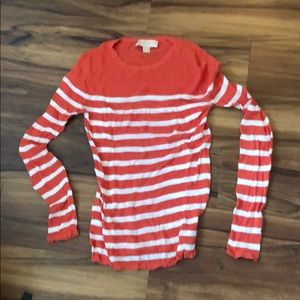Orange striped sweater